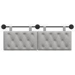 vidaXL Tête de lit suspendue Gris nuage Tissu