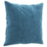 vidaXL Canapé 2 places avec oreillers décoratifs bleu 140 cm velours