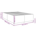 vidaXL Cadre de lit sans matelas marron foncé 140x190 cm tissu