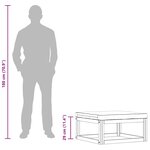 vidaXL Repose-pied avec coussin blanc crème Bois d'acacia massif