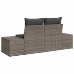 vidaXL Canapé de jardin avec coussin Gris 184 x 62 x 69 cm polyrotin