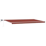 vidaXL Store Manuel Rétractable avec LED Orange et Marron 600x350 cm