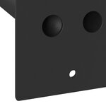 vidaXL Porte-drapeau pour 3 drapeaux - À fixer au mur  acier noir