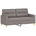 vidaXL Ensemble de canapés 2 Pièces avec coussins Taupe Tissu