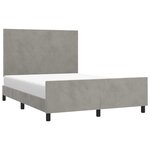 vidaXL Cadre de lit sans matelas gris clair 140x190 cm velours