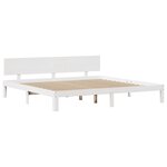 vidaXL Cadre de lit avec tête de lit sans matelas blanc 200x200 cm