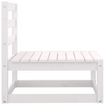 vidaXL Salon de jardin 2 Pièces avec coussins Blanc Bois de pin massif