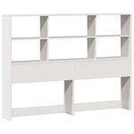 vidaXL Lit bibliothèque sans matelas blanc 120x200 cm bois pin massif