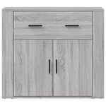 vidaXL Buffet Sonoma gris 80x33x70 cm Bois d'ingénierie