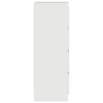 vidaXL Buffet Blanc brillant 60x35x98 5 cm Bois d'ingénierie