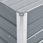 vidaXL Lit surélevé de jardin Acier galvanisé 100x40x45 cm Gris