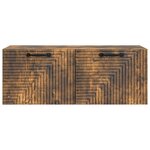 vidaXL Meuble TV mural Chêne fumé 78 5 x 31 x 30 cm Bois d'ingénierie
