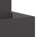vidaXL Cache-pot de jardin Noir 80 x 80 x 48 cm Acier