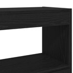 Bibliothèque / Cloison vidaXL Noir Chêne 100x30x72 cm Bois d'ingénierie