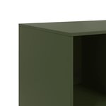 vidaXL Buffet vert olive 99x39x73 cm acier