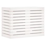 vidaXL Panier à linge blanc 88 5x44x66 cm bois massif de pin