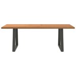 vidaXL Table à manger marron clair bois de chêne massif rectangulaire