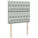 vidaXL Sommier à lattes de lit et matelas Gris clair 80x200 cm Velours