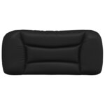 vidaXL Coussin de tête de lit Hvar noir 90 cm similicuir