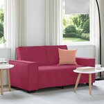 vidaXL Canapé à 2 places Rouge bordeaux 120 cm Velours