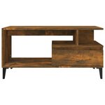 vidaXL Table basse Chêne fumé 90x49x45 cm Bois d'ingénierie