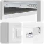 vidaXL Table d'appoint murale Blanc 87 5 x 34 5 x 17 cm
