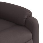 vidaXL Fauteuil inclinable électrique marron foncé tissu
