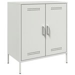 vidaXL Buffet blanc 68x39x79 cm acier