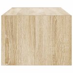 vidaXL Meuble TV avec lumières LED chêne sonoma 100X35 5x25 cm