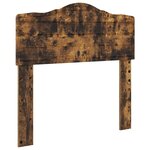 vidaXL Cadre de lit Chêne fumé 100 x 200 cm Pin massif