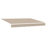 vidaXL Store rétractable manuel avec LEDs Beige et blanc 3 5 x 2 m