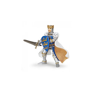 Figurine Historique du Roi Arthur en Bleu - Édition Médiévale Unique