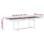 vidaXL Ensemble à manger de jardin 9Pièces bois d'acacia solide textilène
