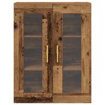 Armoire murale vidaXL avec portes en verre Bois ancien 69 5x34x90 cm