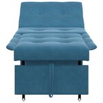 vidaXL Canapé-lit Bleu 67 x 194 x 38 cm Velours