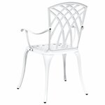 vidaXL Chaise de jardin 2 Pièces Blanc 55 x 56 5 x 91cm Aluminium