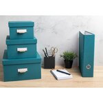 Classeur À Levier Prem'touch Officebyme Dos 80mm - Bleu Canard - X 10 - Exacompta