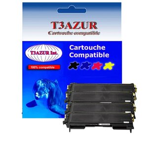4 Toners compatibles avec Brother TN2000, TN2005 pour Brother HL2040, HL2040N - 2 500 pages - T3AZUR