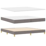 vidaXL Lit à ressorts avec matelas Taupe 200 x 200 cm Polyester