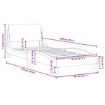 vidaXL Cadre de lit Dover marron foncé 80x200 cm tissu