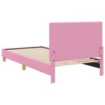 vidaXL Cadre de lit pour enfants avec tête de lit Rose 80 x 200 cm
