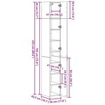 vidaXL Bibliothèque avec tiroir Chêne artisanal 30 x 42.4 x 185.2 cm