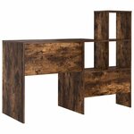 vidaXL Bureau Chêne fumé 131 5 x 50 x 106 5 cm Bois d'ingénierie