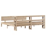 vidaXL Cadre de lit avec tête de lit sans matelas 200x200 cm