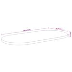 vidaXL Dessus de table 80x40x2 5 cm ovale bois massif d'acacia