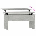 vidaXL Table basse gris béton 80x50 5x41 5 cm bois d'ingénierie