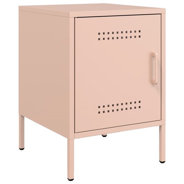 vidaXL Table de chevet rose 36x39x50 5 cm acier
