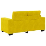 Canapé love seat vidaXL jaune 120 cm en velours