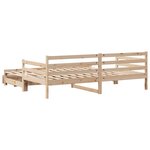 vidaXL Lit de jour avec gigogne et tiroirs sans matelas 80x200 cm