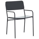 vidaXL Ensemble de salle à manger pour jardin 9 Pièces Anthracite Acier